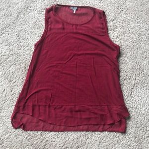 Vince Camuto sleeveless top with sheer accents